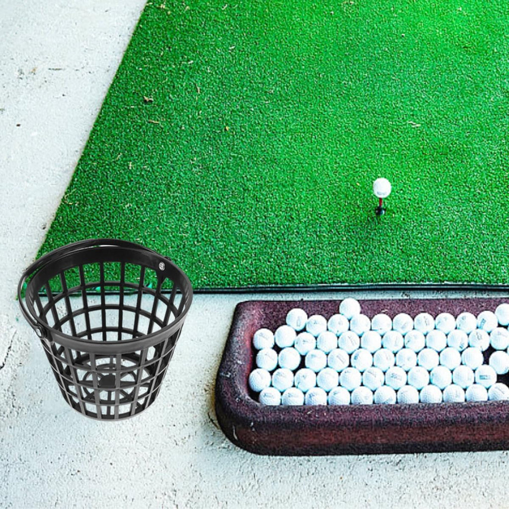 ZLY Golf Ball Basket - Durable Plastic Ball Holder with Handle | Holds 50 Balls - Black