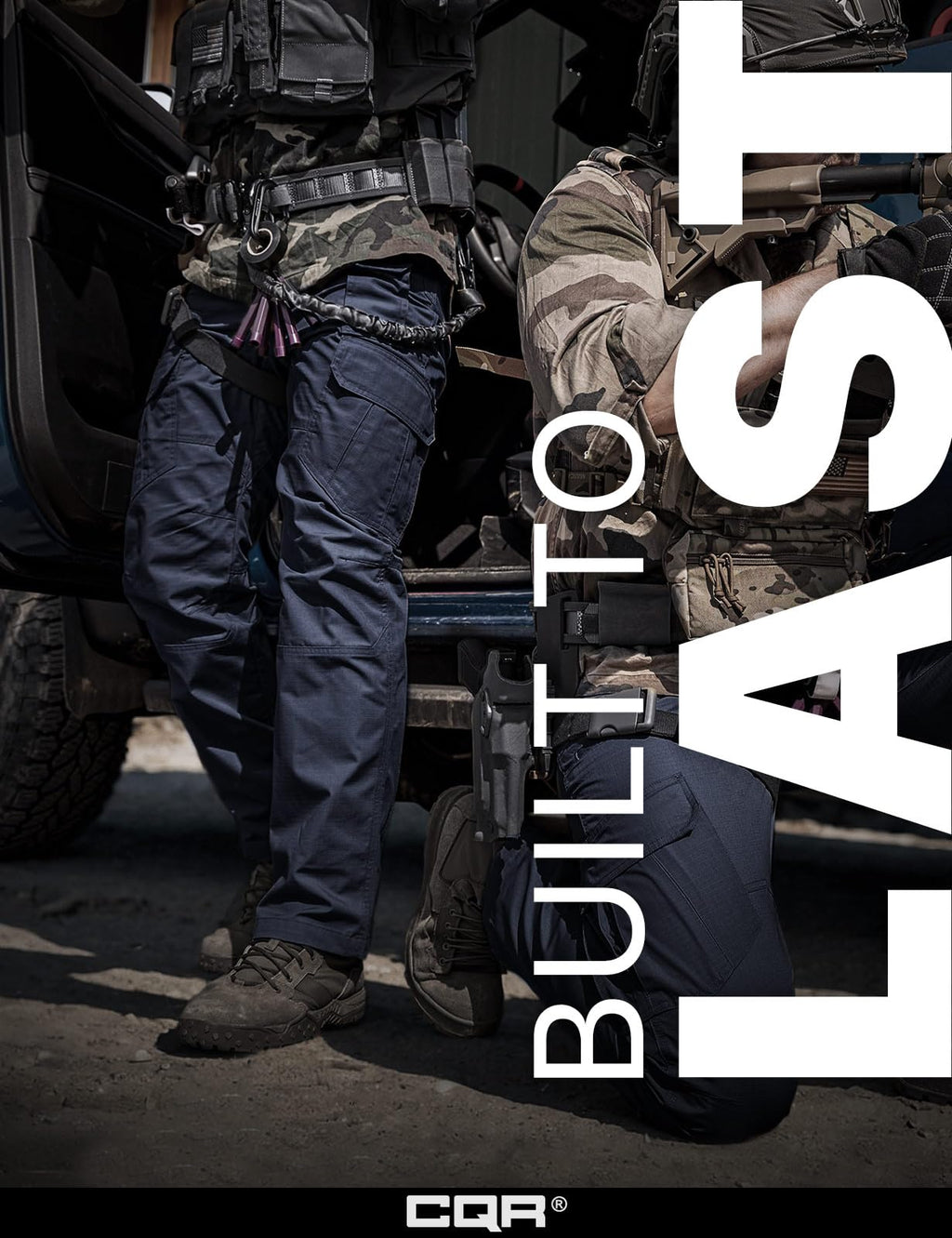 CQR Men's Tactical Pants, Water Resistant Ripstop Cargo Pants, Lightweight EDC Work Hiking Pants, Outdoor Apparel, Duratex Mag Pocket Police Navy, 40W x 32L