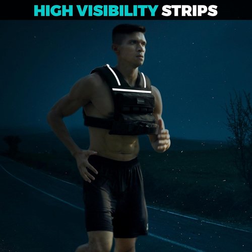 **Regine Switzerland Adjustable Weighted Vest - 35lb/45lb for Strength Training | Ultra Thick Padding & Reflective Stripe**