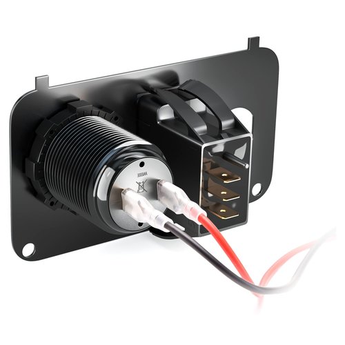 10L0L Golf Cart EZGO Key Switch Console Panel,Include DC 9V-48V Input 3.1A Fast Charge Dual USB Charger Sockets & Digital Voltmeter & Forward Reverse Switch for EZGO TXT & Medalist PDS