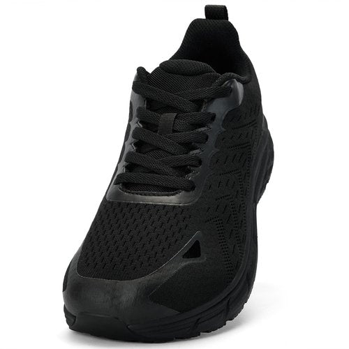Wide Toe Box Shoes for Men - Comfortable Width Sneakers for Athletic Running Walking Tennis Workout Gym Orthopedic Plantar Fasciitis Work Footwear with Thick Cushioned Zero Drop Sole Black Size 13