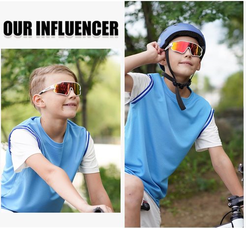 DUCO Kids Sunglasses - Lightweight TR90 Frame | UV400 Protection for Boys & Girls - DK268