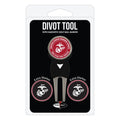 Team Golf Military Marines Divot Tool Pack with 3 Golf Ball Markers Divot Tool with 3 Golf Ball Markers Pack, Markers are Removable Magnetic Double-Sided Enamel