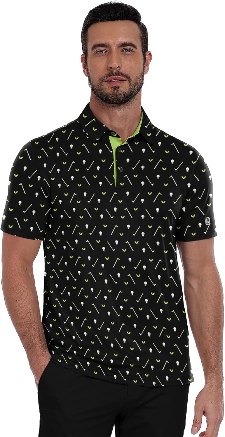 ZITY Men's Golf Polo Shirt - Short Sleeve Moisture-Wicking Performance | Casual & Golf Wear