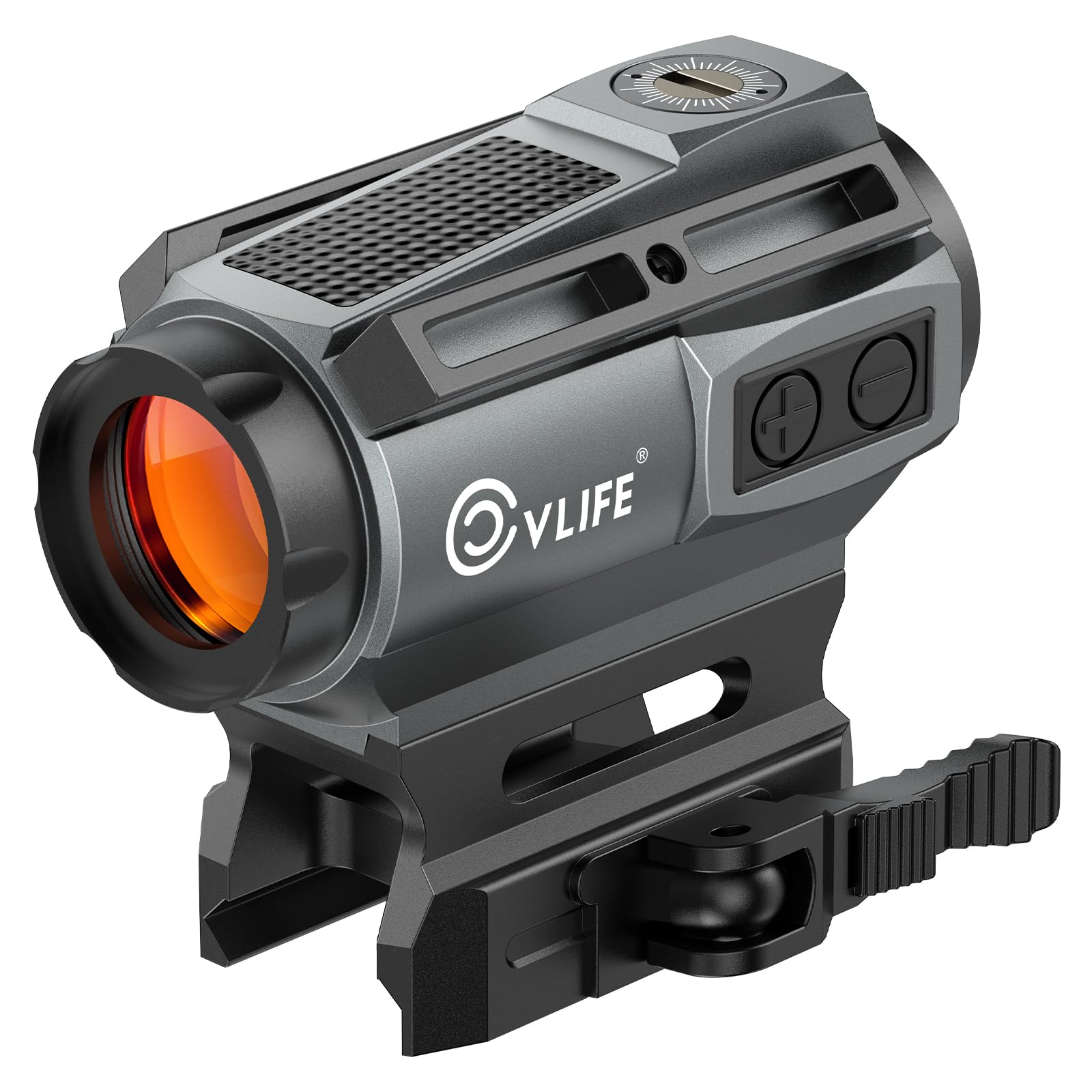 CVLIFE EagleFeather X Solar Multi-Reticle Red Dot Sight for Rifle,1x20mm 2MOA Dot 40MOA Circle Motion Awake Solar Optics with Quick Detach Mount Flip Up Covers,IPX7 Waterproof Fogproof