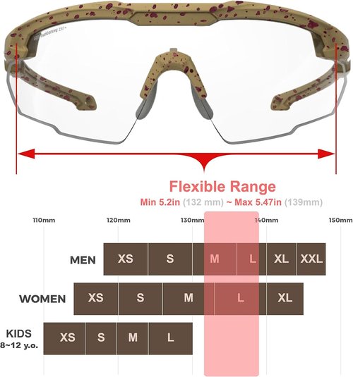 HTS HUNTERSKY Tactical Shooting Glasses - ANSI Z87+ Certified UV400 Protection | Durable Eyewear