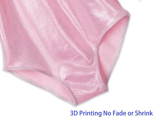 Domusgo Girls Gymnastics Leotards - Shiny Colorful Long Sleeve Bodysuits for Tumbling | One Piece Design
