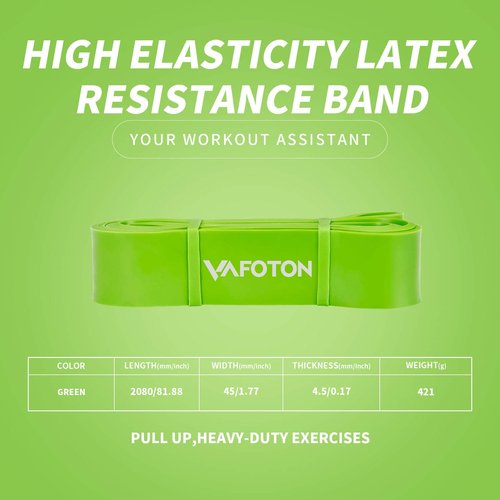 VAFOTON Pull up Assist Band,Latex Resistance Strap Loop for Strength Training,Warm up,Streching,Muscels Building,Home Gym Equipment for Men and Women-Heavy Level