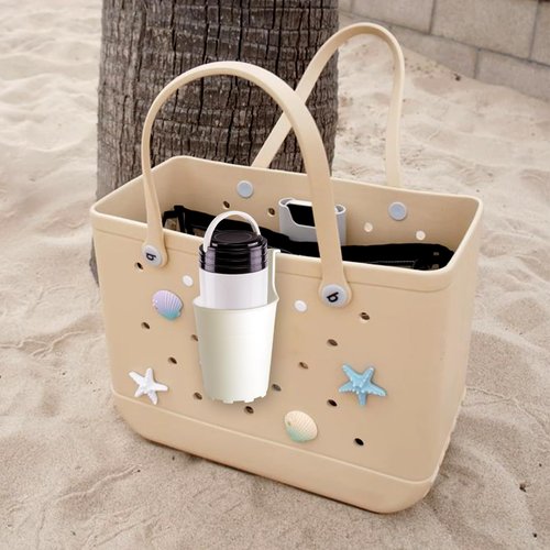 AIERSA Cup Holder for Bogg Bag,Beach Bag Drink Holder Attachment, Water Bottle Holder for Bogg Bag Accessories