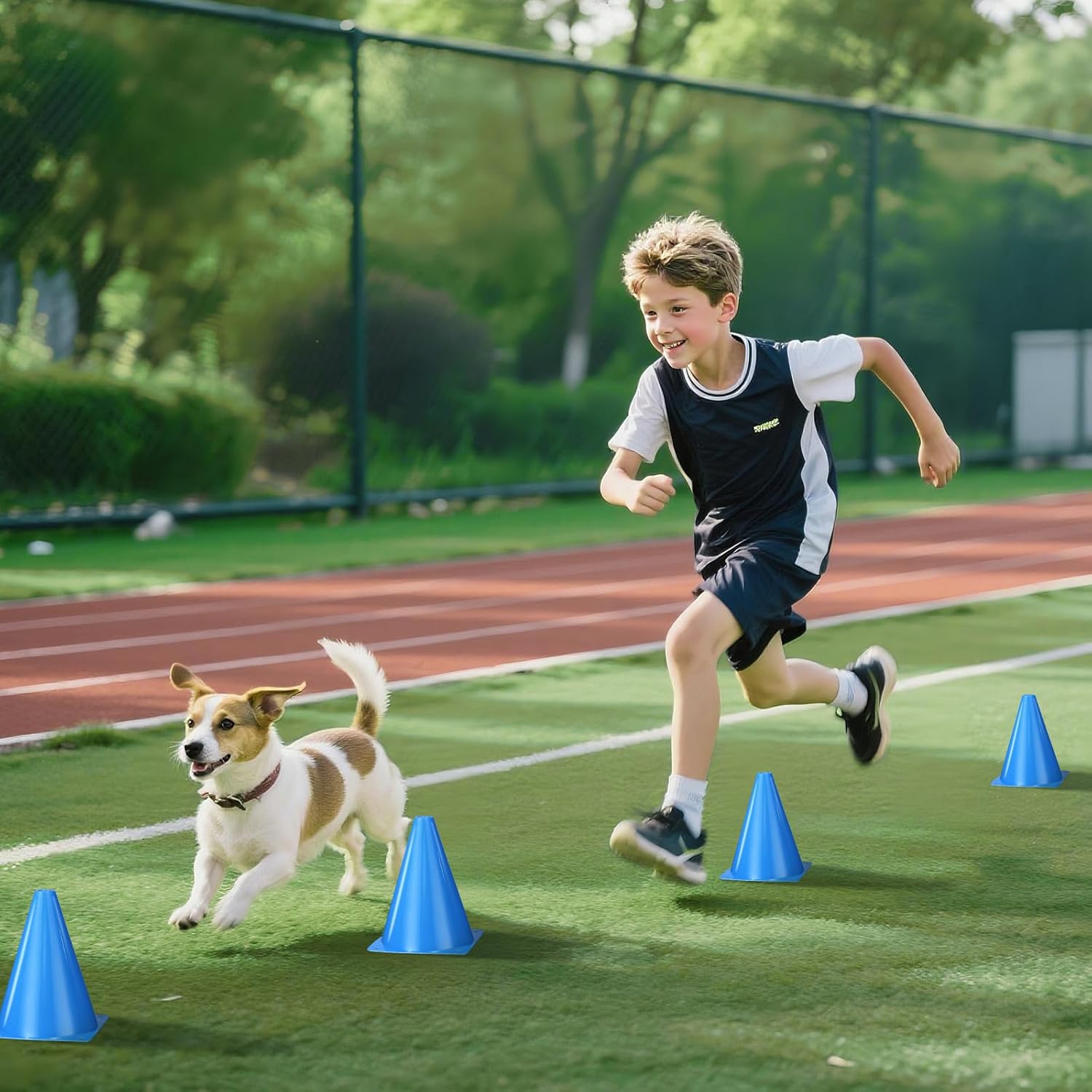 Skiennix 12-Piece 7-Inch Soccer Cones - Durable Plastic Traffic Cones for Sports Training & Agility Drills