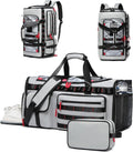 MCBD 45L Gym Bag - Versatile Travel Duffle with Shoe & Laptop Compartment | Grey Weekender Tote