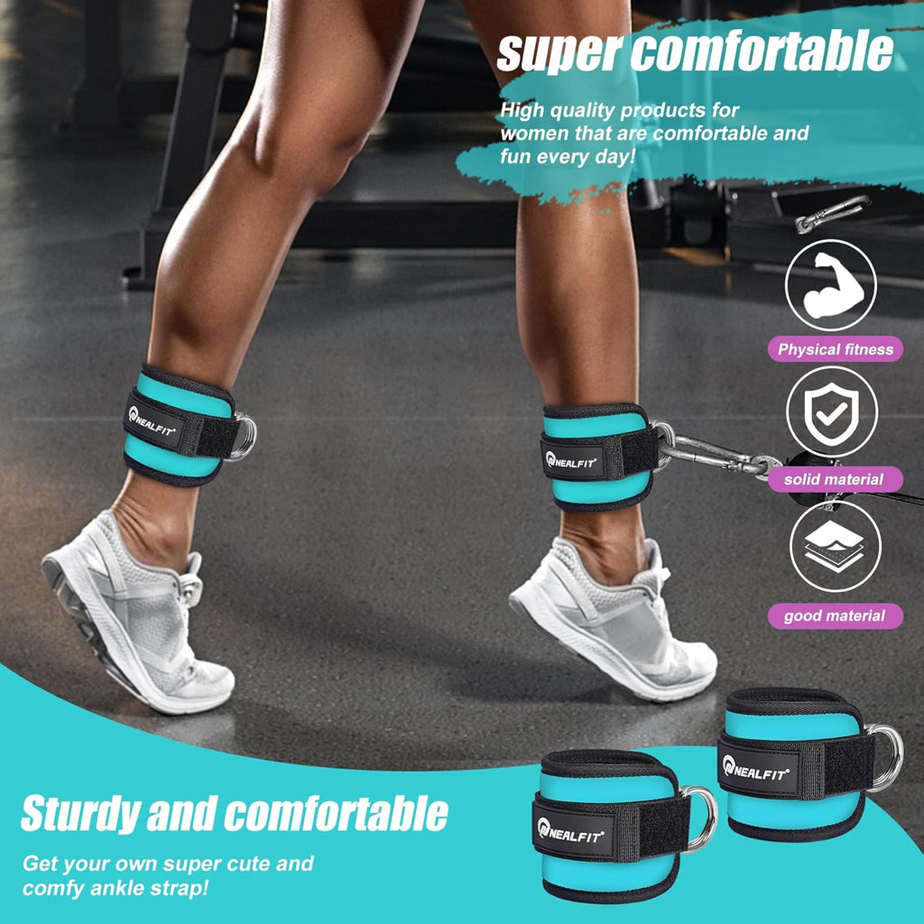 Skiennix Ankle Strap - Versatile Cable Machine Cuff for Kickbacks & Glute Workouts | Unisex Design