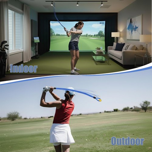 Mevfiya Golf Rope Swing Trainer – Golf Swing Speed Trainer & Golf Swing Aid for Improving Tempo, Rhythm, Flexibility, and Strength | Professional Golf Training Aid for Warm-Up & Swing Practice（Black）