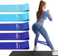 Skiennix Resistance Bands - 5 Levels of Resistance for Yoga, Pilates & Rehabilitation | Includes Woven Bag