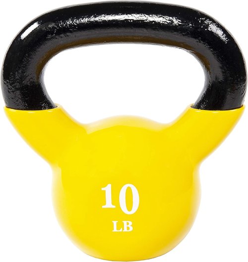 Fitvids Kettlebell - All-Purpose Vinyl Coated Design | Adjustable Weight 5-50 Pounds