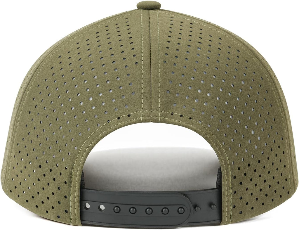 VOBOOM Men's Quick-Dry Baseball Cap - Laser Cut Mesh Design | Curved Brim Snapback Hat