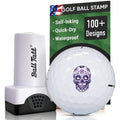Ball Tatt - Golf Ball Stamp - Self-Inking Marker - Quick-Dry Permanent Marking Tool, No Leaks or Refills, Reusable & Waterproof Golfing Stamper - Ideal Gift for Golfers, Dads, Retirement (Sugar Skull)