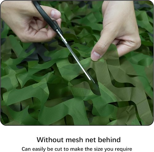 HYOUT Camo Netting - Camouflage Ghillie Hunting Blind & Sunshade | Woodland Camo 5x6.5ft