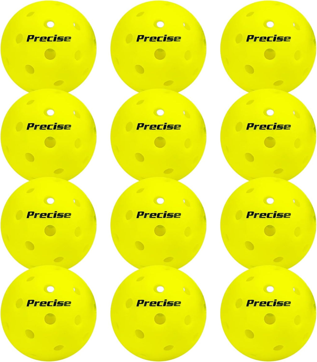 PRECISE Pickleball Balls - USAPA Approved Outdoor A 40 Model with 40 Holes - Durable Flight Design