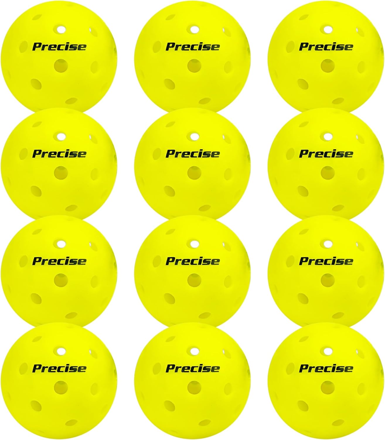 PRECISE Pickleball Balls - USAPA Approved Outdoor A 40 Model with 40 Holes - Durable Flight Design
