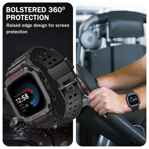 Fintie Nylon Band Compatible with Fitbit Versa 3/4/Sense 2/1/Sense/Bundle with Case for Fitbit Sense 2/1/Fitbit Versa 4/3/2/1/Versa Lite