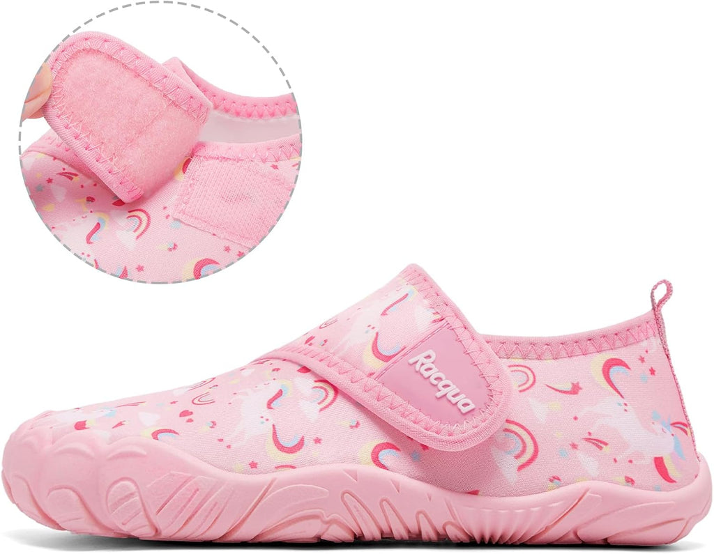 Racqua Kids Water Shoes - Quick Dry Lightweight Aqua Swim Footwear | Perfect for Little & Big Kids