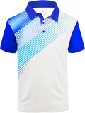 ZITY Mens Golf Shirt Short Sleeve Sport Moisture Wicking Performance Print Golf Polo Shirts for Men Collared Casual T-Shirt