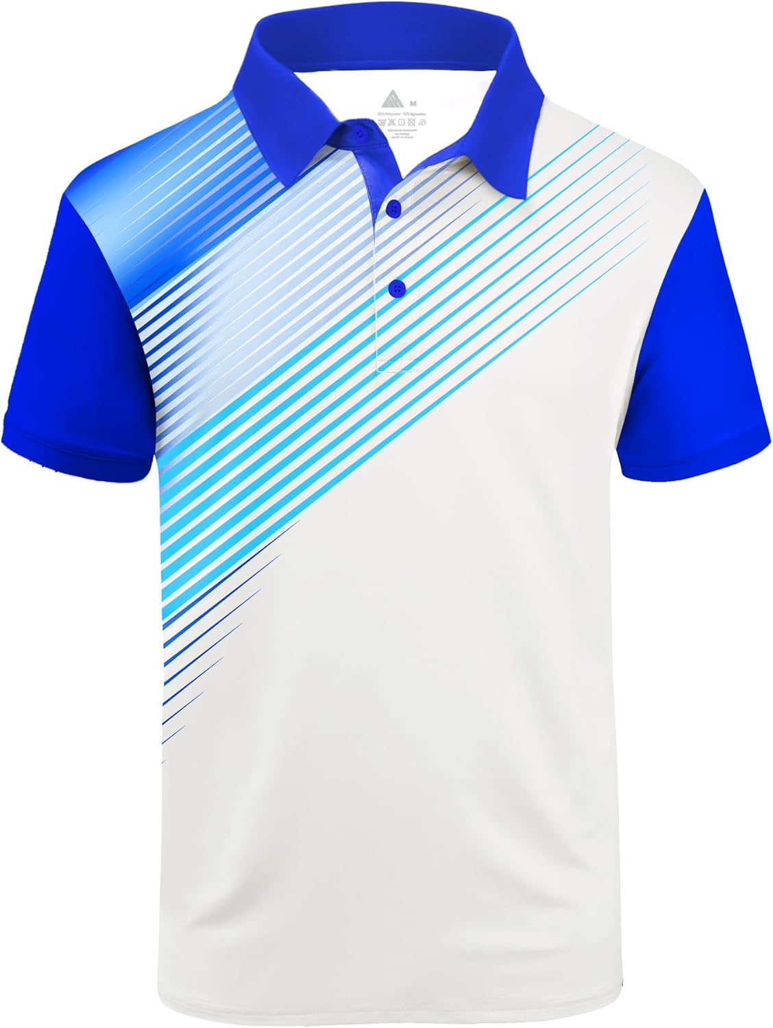 ZITY Mens Golf Shirt Short Sleeve Sport Moisture Wicking Performance Print Golf Polo Shirts for Men Collared Casual T-Shirt