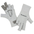 Simms SolarFlex UPF 50+ Fingerless Gloves - Premium Hand Protection, Quick-Dry, Breathable, UV Shield for Fishing and Outdoor Activities, Lightweight and Durable (Sterling, Medium)