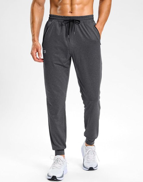 G Gradual Men's Joggers - Stretch Tapered Sweatpants with Zipper Pockets | Quick-Dry Athletic Gym Pants