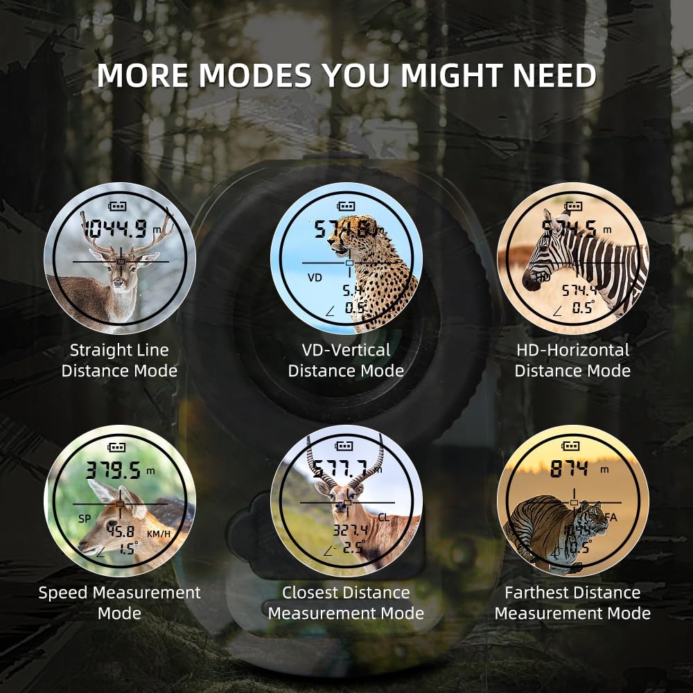 REVASRI Laser Rangefinder - 2200/3300 Yards Range | Fast Measurement for Hunting & Scanning