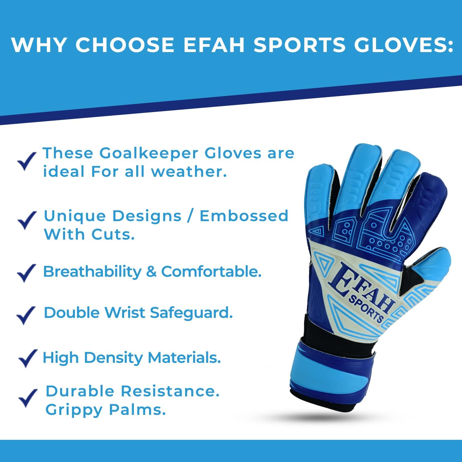 Skiennix Soccer Goalkeeper Gloves - Youth Football Goalie Gloves with Fingersave & Double Wrist Grips
