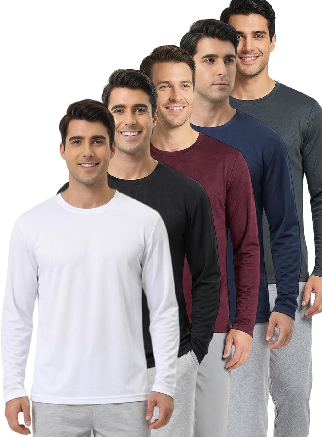 Skiennix UV Sun Protection Long Sleeve T-Shirts - Quick Dry, Breathable Athletic Tees | 1 or 5 Pack