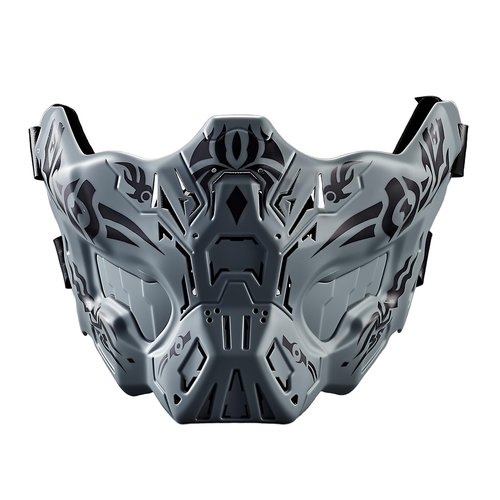 iHOO Airsoft Mask, Creative Protective Masks, Half Face Ghost Mask, Outdoor Game Mask Halloween Costume Mask Outdoor Sports Masks Color Gray