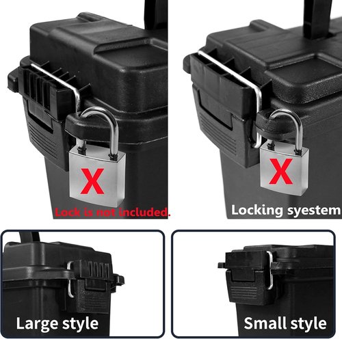 GUGULUZA Ammo Cans - Lockable Waterproof Storage Containers | 2-Pack Field Boxes for Hunting Gear