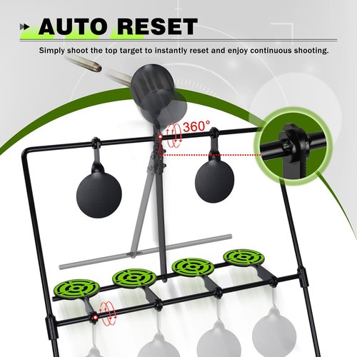 Ideagle Metal BB Gun Targets - Resetting Airsoft Shooting Target for .177/.20 Caliber | Backyard Fun
