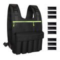 Adjustable Weighted Vest 2-18 LB, Soft and Washable to Keep Clean after Workout, Large Size Weighted Vest for Men and Women with Shoulder Pad, Chest Pocket for Phone and Keys