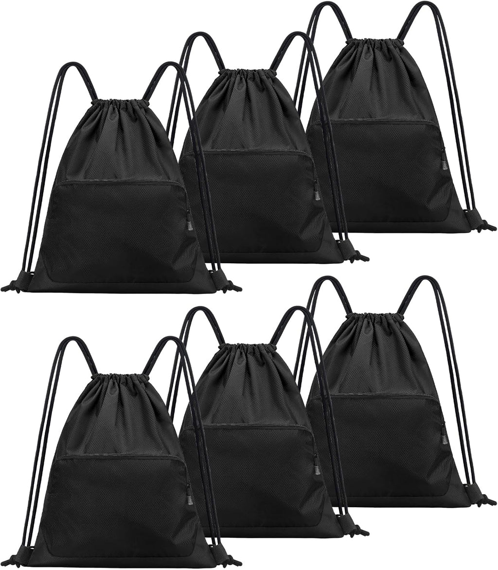 Skiennix Sports Gym Drawstring Backpack - Reusable Cinch Bag for Basketball & Soccer