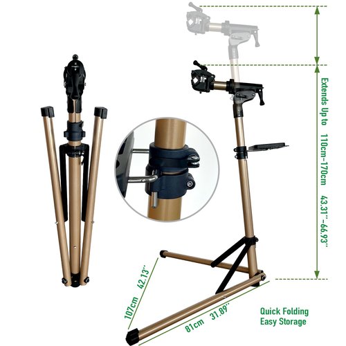 MR DIY TOOLS Bike Repair Stand Bicycle Stand for Mechanic Maintenance Rack Road Mountain Lightweight & 360 Adjustable Quick Release Portable Whole Aluminum Alloy for MTB Max 110lbs