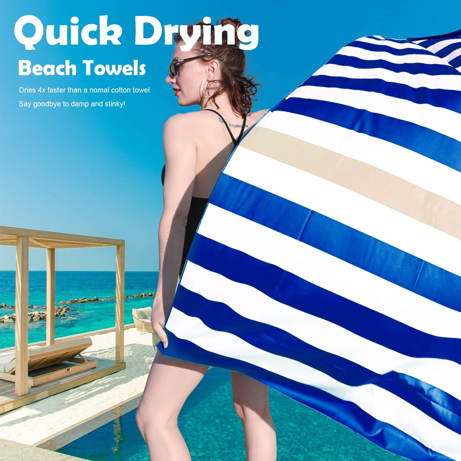 Your Choice Microfiber Beach Towel - Quick Dry, Sand-Free, Lightweight | Oversized 67x35 Inch & 60x30 Inch