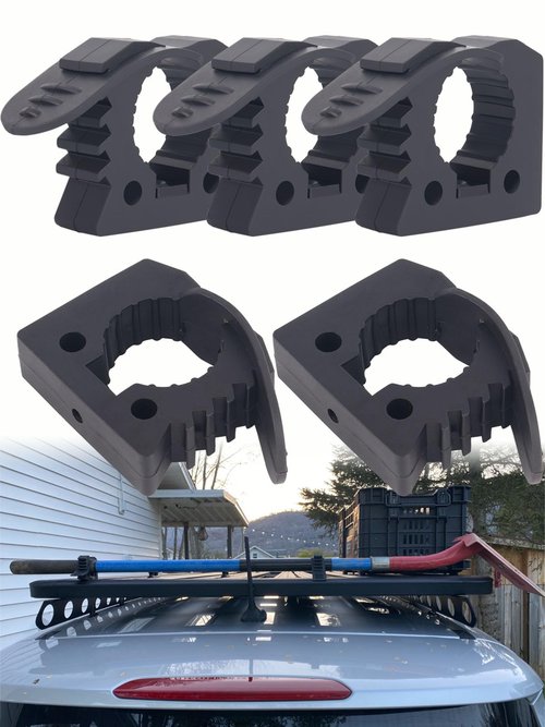 Shovel Mount - Axe Holder Quick-Release Wall Mount Fits 1-1/7'' to 1-3/7'' Diameter Tools Equipment for Rubber Material Shovel Holder for Roof Rack, Boats, Molle Panel, Axe (5 Pack)