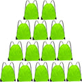 Grneric Drawstring Bags - 14 Pcs Cinch Sackpack for Men & Women | Light Green Gym Backpack