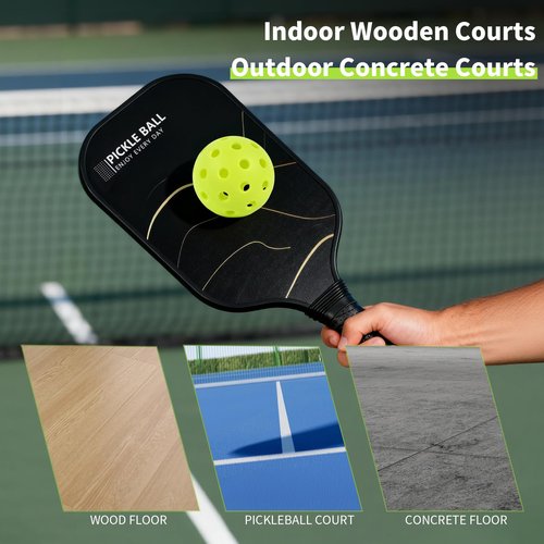 Seiyeje Pickleball Balls 6 Pack – USAPA Approved Outdoor Pickle Balls with 40 Precision Holes, Durable Seamless Design, Consistent Flight & True Bounce, Bright Yellow for Pickleball Games (6)