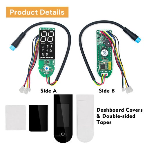 GEARLINTON Dashboard with Cover Assembly for M365 / M365 Pro/Pro 2 Electric Scooter, Circuit Board Replacement for Electric Scooter Parts Accessories (M365 Dashboard-R)
