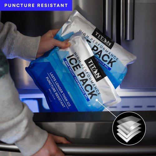 Arctic Zone Titan Deep Freeze Ice Pack | 600g High-Performance, Puncture-Resistant Cold Pack (2 Pack)