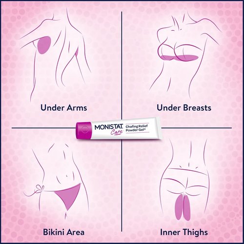 Monistat Chafing Relief Powder Gel - Long-Lasting Anti-Chafing Protection for Bikini Area & Thighs | 1.5 Oz