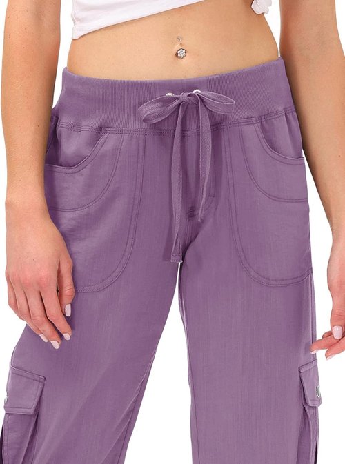 MoFiz Women's Capri Pants - Lightweight Casual Capris with Pockets for Hiking | Loose Fit & Dressy Style