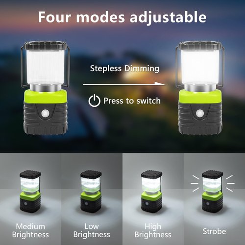 Jarxin 3Packs LED Camping Lantern Rechargeable 1000LM, 4500mAh Power Bank, IP44 Waterproof Lantern Flashlight for Hurricane Emergency, Hiking
