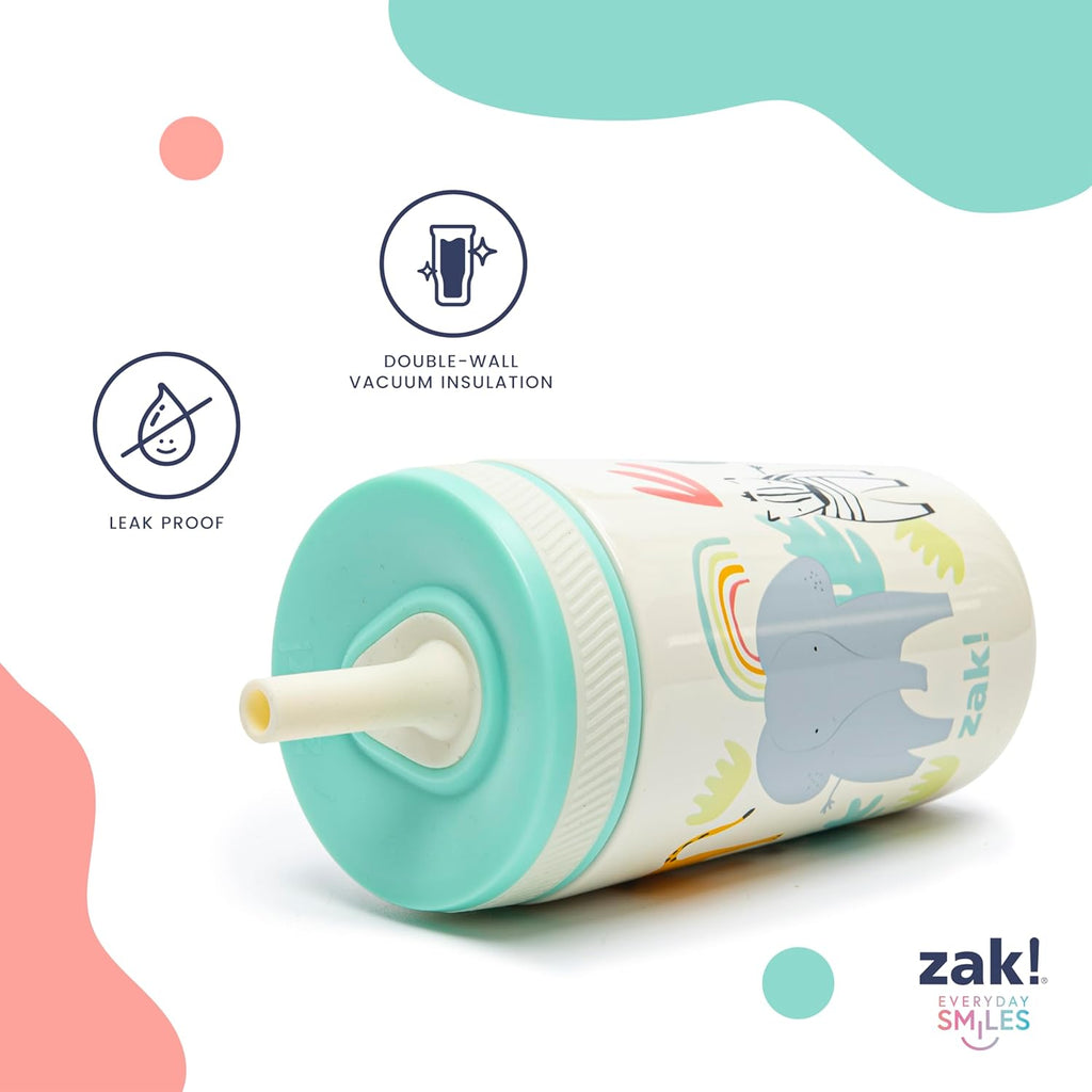 Zak Designs Kelso Tumbler Set - Leak-Proof Kids' Cups with Straw & Bonus Sipper | 3-Piece Non-BPA Bundle