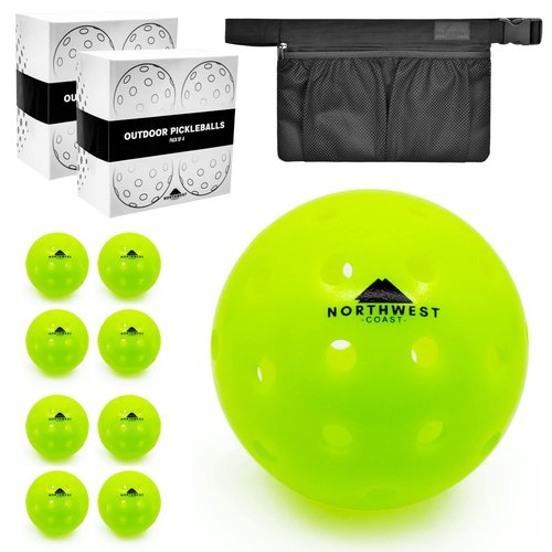 Northwest Coast Outdoor Pickleball - 2 Packs of 4 (8 Balls with Bag)